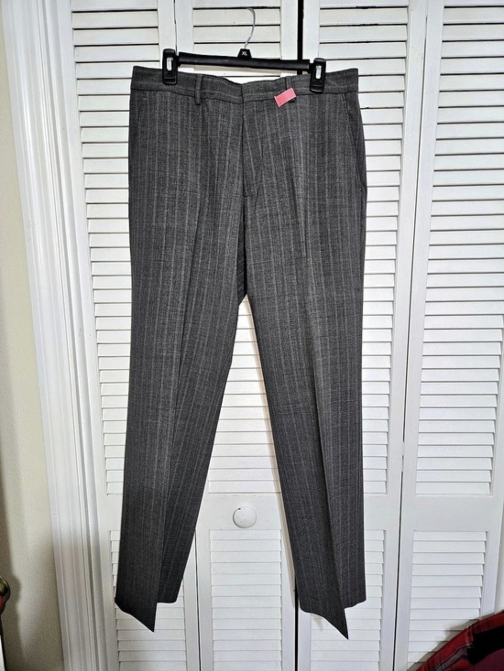 Express Men's Pinstripe Producer Gray Dress Pants Size 32/32